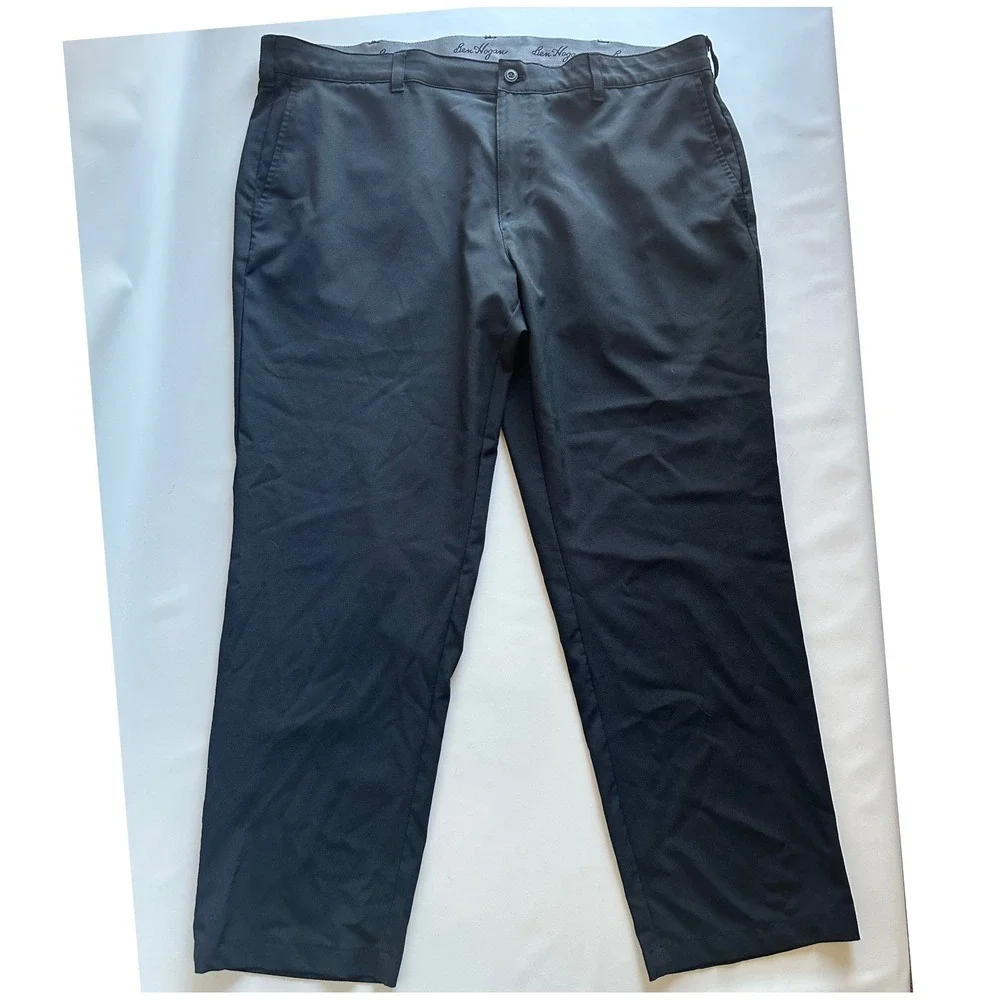 Ben Hogan Mens Black‎ Performance Golf Pants Stretch Waist 40x30 Straight Leg